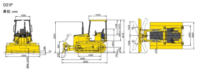 ブルドーザ小型 4ｔ D21p D21a のレンタル 整地道路機械 建設機械レンタルのイマギイレ