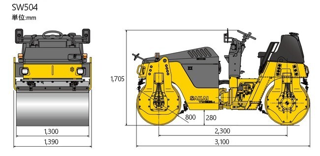 整地道路機械_振動ローラ_SW502-1