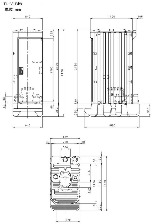 ハウス・トイレ・備品_トイレ 大小兼用 簡易水洗式 洋式_TU-V1F4W