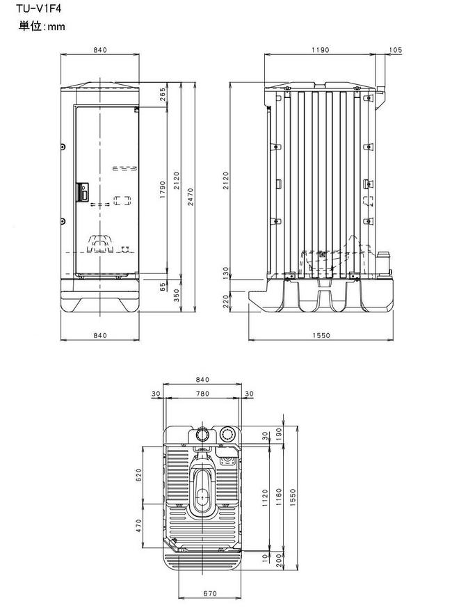 ハウス・トイレ・備品_トイレ 大小兼用 簡易水洗式レ_TU-V1F4・BS-KRⅡ