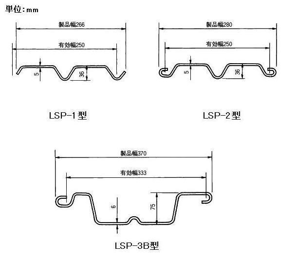 その他機械_土留・山留材_LSP-1型・LSP-2型・LSP-3B型・FSP-2型・FSP-3型