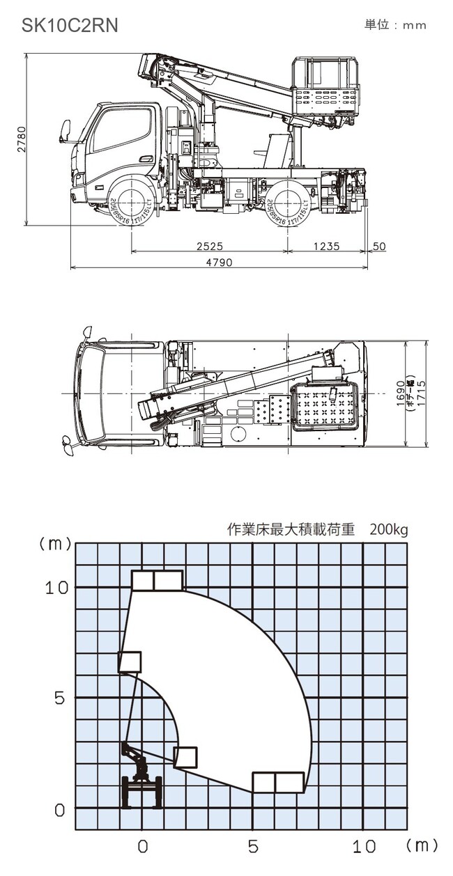 高所作業車_9.9mスカイマスターバケット直伸型_SB10A