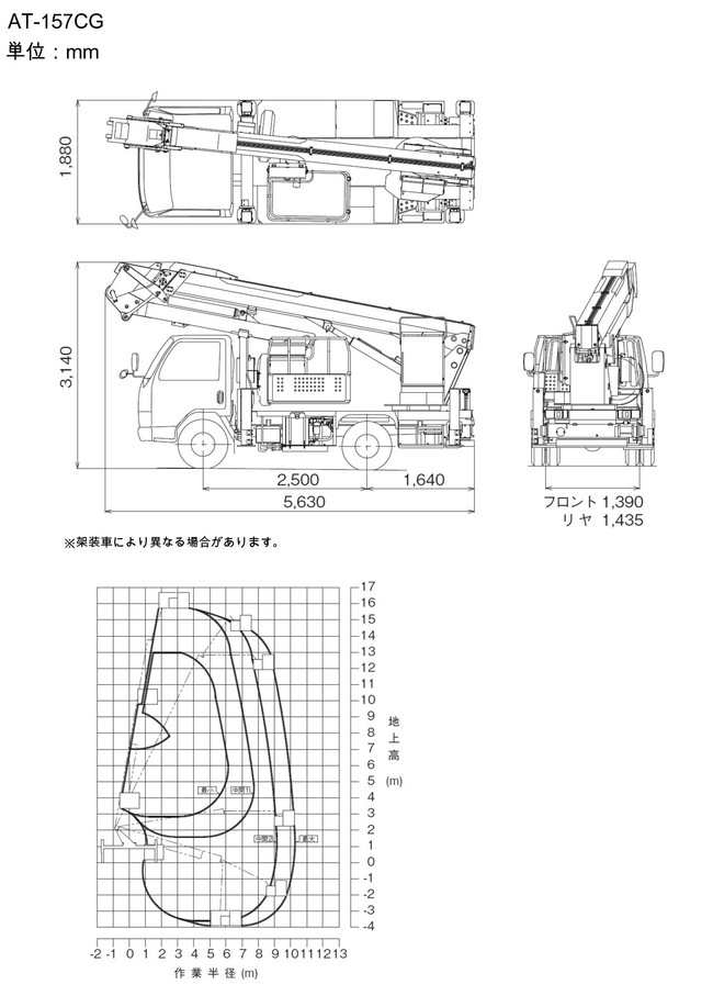 高所作業車_15.7mバケット折曲型_AT-157CG