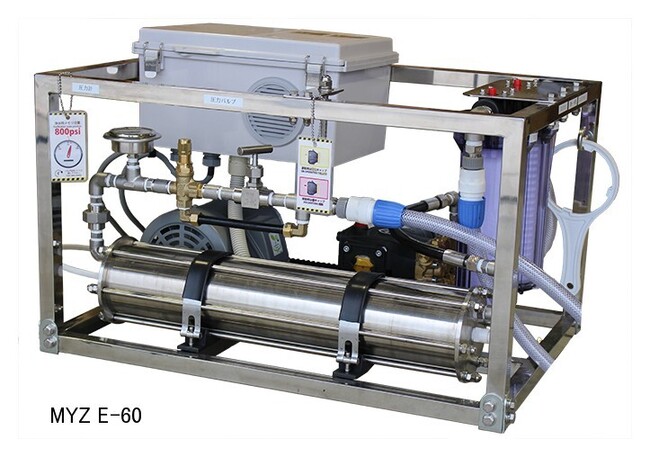 淡水化ろ過装置_MYZ E-60・MYZ E-250_河川工事_養生水_逆浸透膜